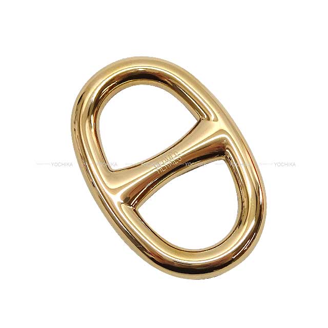 HERMES Scarf ring Chaine D'ancre 90 Perm brass Gold HW[EXCELLENT][Authentic]