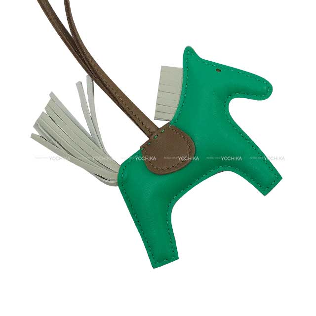 HERMES bag charm Rodeo PM Menthe (Mint)/Vert Fizz/Etoupe Agneau Milo Stamp W[BRAND NEW][Authentic]