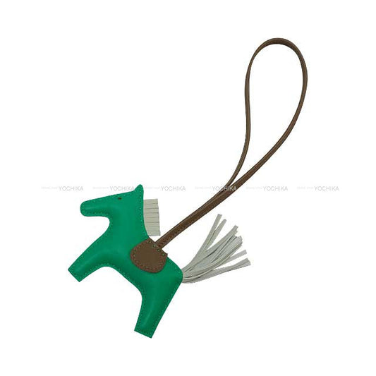 HERMES bag charm Rodeo PM Menthe (Mint)/Vert Fizz/Etoupe Sylvania Stamp W[BRAND NEW][Authentic]