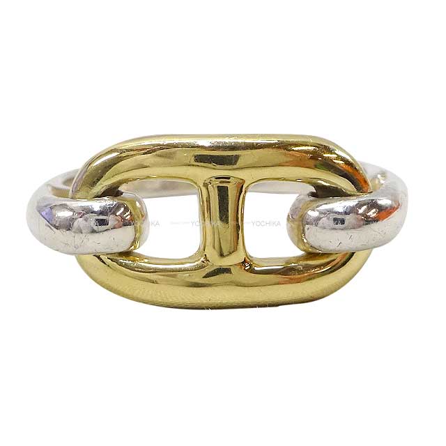 [Pre-loved] HERMES ring Vintage Chaine D'ancre combination #54 Silver925 (SV925 Ag925) /K18イエローゴールド[LIKE NEW][Authentic]