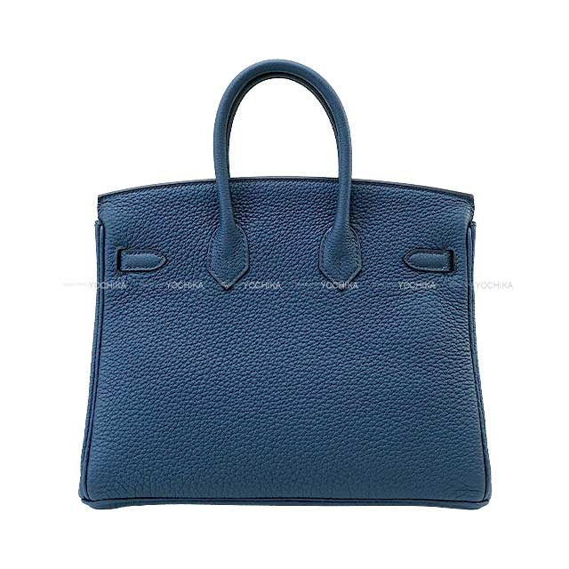 HERMES Handbag Birkin25 Bleu de Prusse Veau Togo Silver HW Stamp W[BRAND NEW][Authentic]