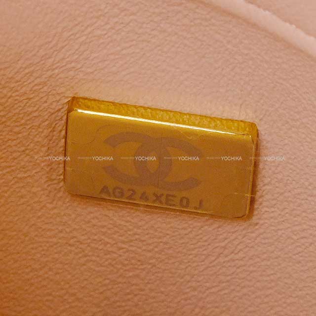 [Pre-loved] CHANEL Shoulder bag MATELASSE Coco Mark Top Handle Logo Plate Baby pink Lambskin Gold HW A92236[USED SA][Authentic]