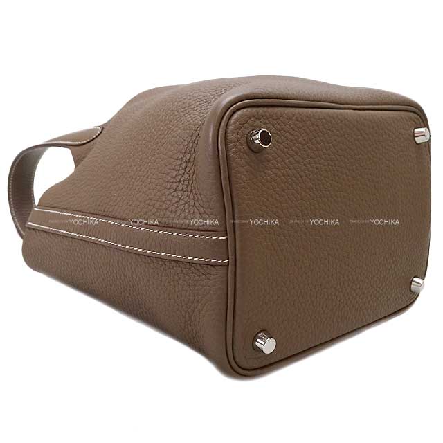 HERMES Handbag Picotin Lock 18 PM Etoupe Taurillon Clemence Silver HW Stamp W[BRAND NEW][Authentic]