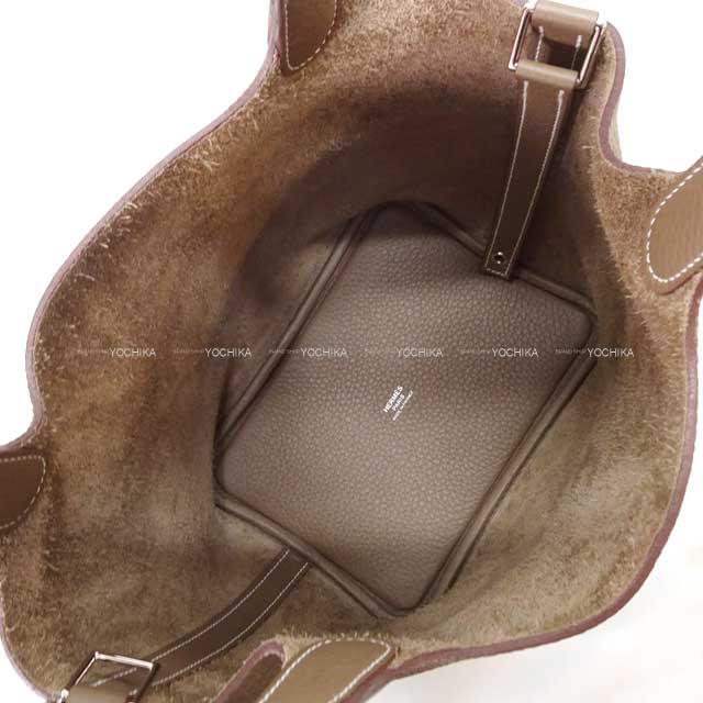HERMES Handbag Picotin Lock 18 PM Etoupe Taurillon Clemence Silver HW Stamp W[BRAND NEW][Authentic]