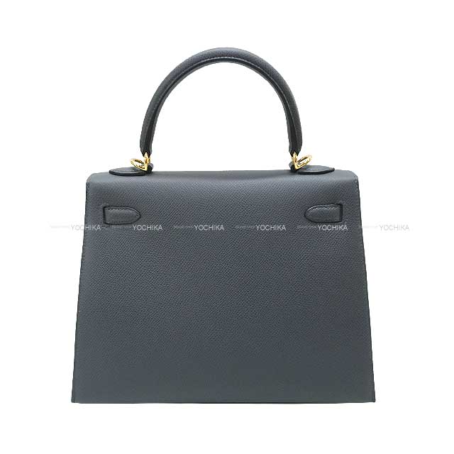 HERMES Shoulder bag Kelly25 Sellier Gris Misty Veau Epsom Champagne Gold HW Stamp W[BRAND NEW][Authentic]