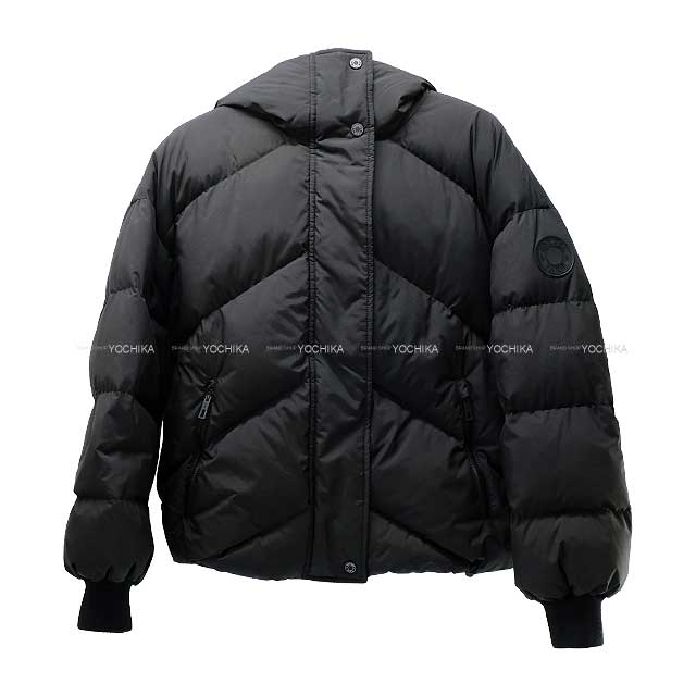 HERMES Down jacket Ladies' Serie Button #34 Noir (Black) Polyester[EXCELLENT][Authentic]