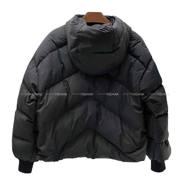 HERMES Down jacket Ladies' Serie Button #34 Noir (Black) Polyester ＃34[EXCELLENT][Authentic]