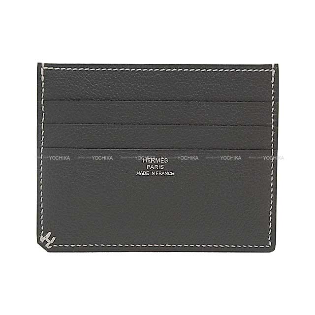 HERMES card holder Porte-Car tes Sellier H 7CC Gris Misty Evercolor Stamp W[BRAND NEW][Authentic]