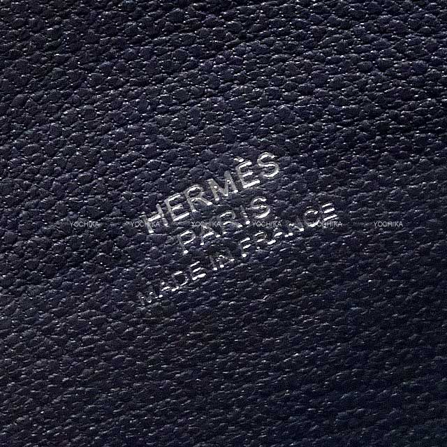 HERMES card holder Porte-Car tes ILIADE Bleu Nuit Evercolor Silver HW Stamp B[BRAND NEW][Authentic]