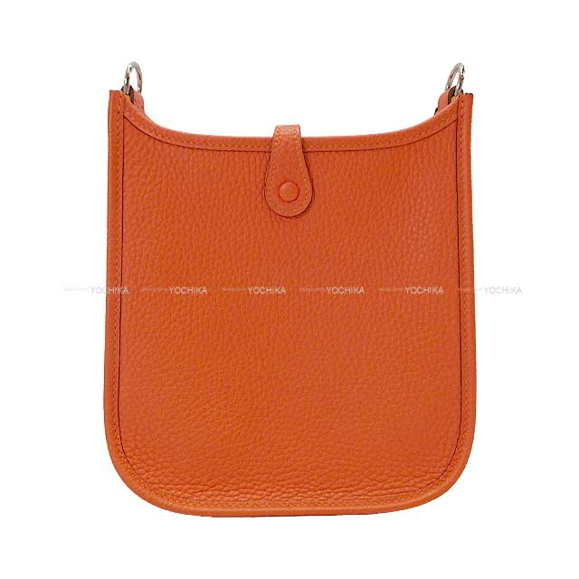 HERMES Shoulder bag Evelyne 16 TPM Feu Orange Taurillon Clemence Silver HW Stamp U[EXCELLENT][Authentic]