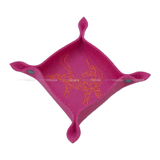 HERMES Tray Vide Poche Epopee PM Rose/Fuchsia Feutre(Felt)[BRAND NEW][Authentic]