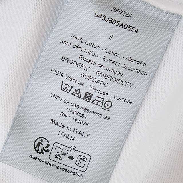 [Pre-loved] Dior Short sleeve t shirt Mens Relax CD Icon Logo Blanc (White) Cotton jersey S 7007554[USED SA][Authentic]