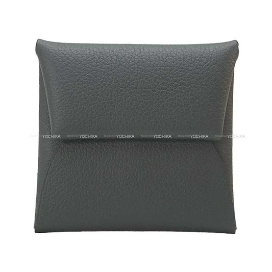 HERMES change purse Bastia Gris Misty Evercolor Silver HW Stamp W[BRAND NEW][Authentic]