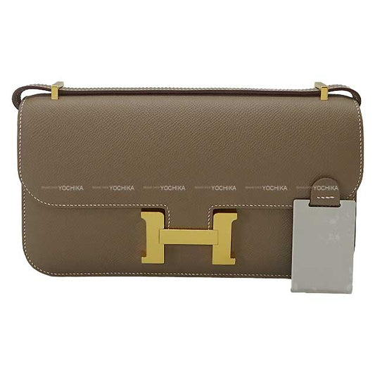 HERMES Shoulder bag Constance Elan Miroir Etoupe Veau Epsom Gold HW Stamp B[BRAND NEW][Authentic]