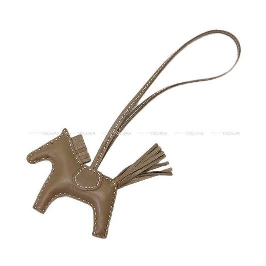 HERMES bag charm Rodeo PM So Etoupe White stitch Etoupe Agneau Milo Stamp K[BRAND NEW][Authentic]