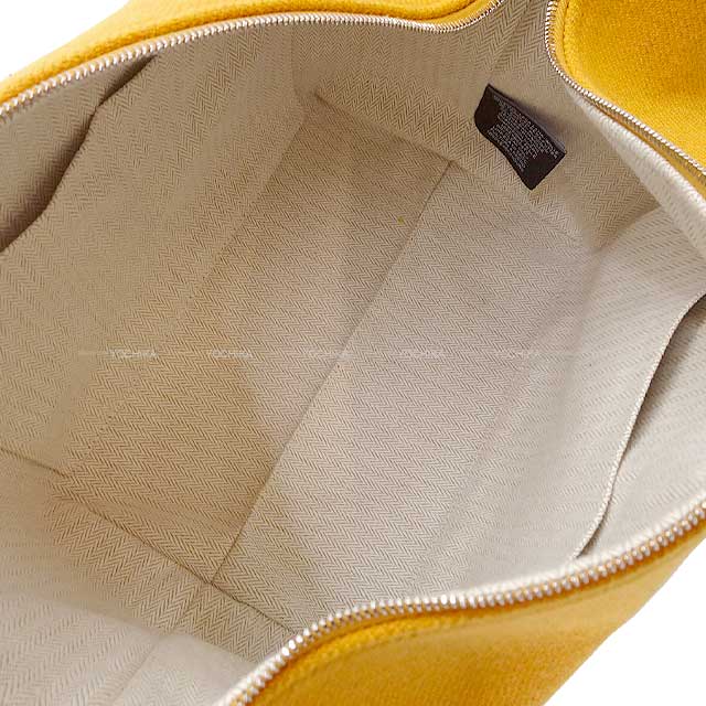 [Pre-loved] HERMES Handbag Bride a Brac GM Rocabar Ocre Virgin Wool100% Silver HW[LIKE NEW][Authentic]