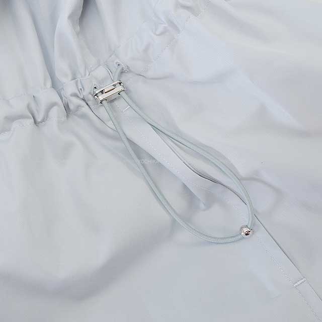 2024 AW NEW HERMES One‐piece dress Dress frills collar Zipper Bleu givre Cotton100% 36[BRAND NEW][Authentic]