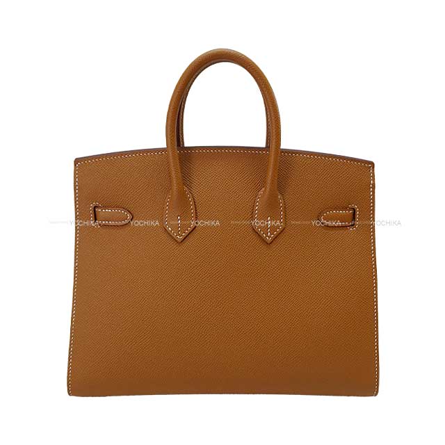 [Pre-loved] HERMES Handbag Birkin25 Sellier Gold Veau Epsom Silver HW Stamp U[LIKE NEW][Authentic]