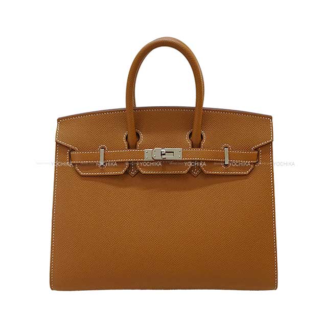 [Pre-loved] HERMES Handbag Birkin25 Sellier Gold Veau Epsom Silver HW Stamp U[LIKE NEW][Authentic]