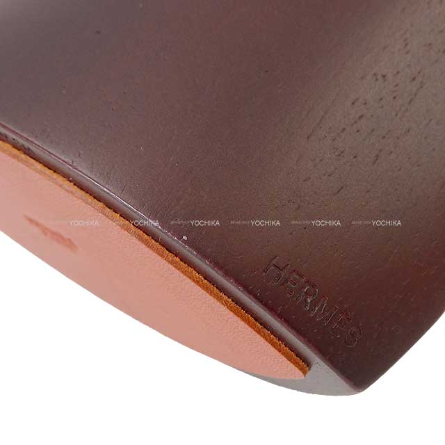 HERMES Paper Weight Samarcande Etoupe Mahogany/Chevre[BRAND NEW][Authentic]