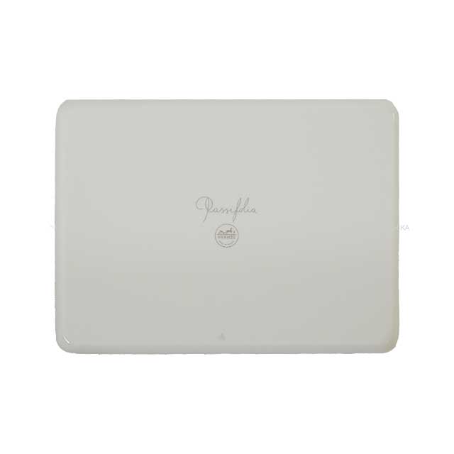 HERMES tableware Tray No.2  Passifolia  PM Blanc (White)/Gold/Green Porcelain[BRAND NEW][Authentic]