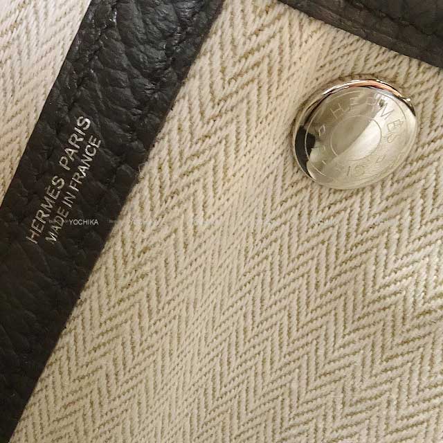 [Pre-loved] HERMES tote bag Garden Party 30 TPM Noir (Black) Vache Country Silver HW Stamp X[LIKE NEW][Authentic]