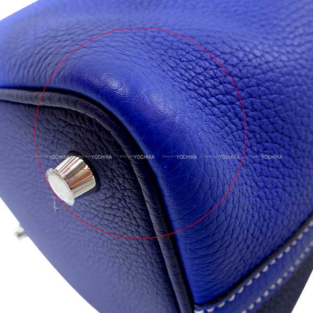 [Pre-loved] HERMES Handbag Picotin Lock 18 PM Casaque Bleu Electrique/Bleu Encre Taurillon Clemence Silver HW Stamp Z[LIKE NEW][Authentic]