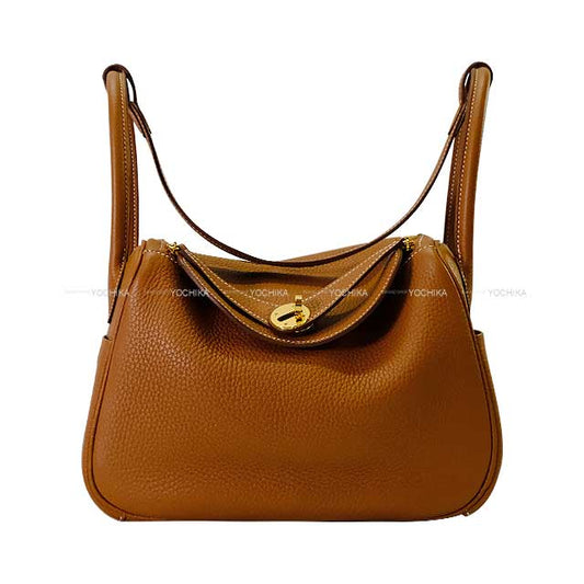 [Pre-loved] HERMES Shoulder bag Lindy 26 Gold Epsom Souple Gold HW Stamp W[LIKE NEW][Authentic]