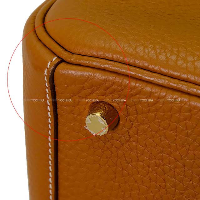 [Pre-loved] HERMES Shoulder bag Lindy 26 Gold Taurillon Clemence Gold HW Stamp W[LIKE NEW][Authentic]