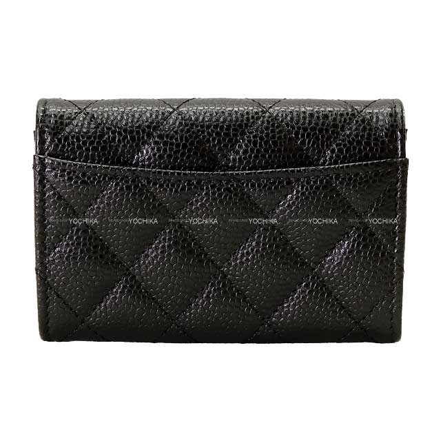 CHANEL card holder Matelasse Coco Mark Timeless Classic Flap Noir (Black) Graind Calf(Caviarskin) Silver HW AP0214[BRAND NEW][Authentic]