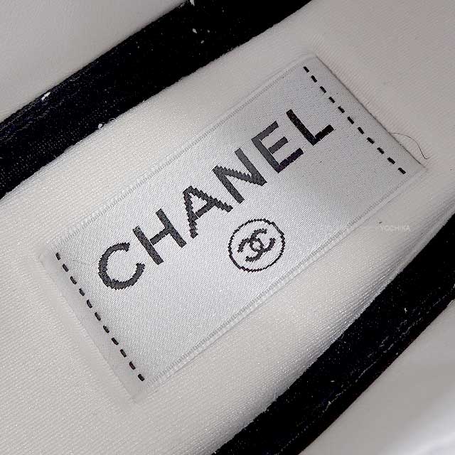 2024 SS CHANEL sneakers Low cut Side Logo Bicolor #37 Blanc (White)/Noir (Black) Calf/Suede calf 37 G45714[BRAND NEW][Authentic]