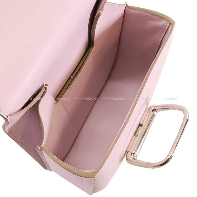 HERMES Shoulder bag DELLA CAVALLERIA Mini Mauve Pale Veau Epsom Silver HW Stamp B[EXCELLENT][Authentic]