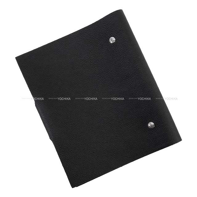 HERMES notebook Notebook Cover Ulysse MM Noir (Black) Veau Togo Silver HW Stamp B[BRAND NEW][Authentic]