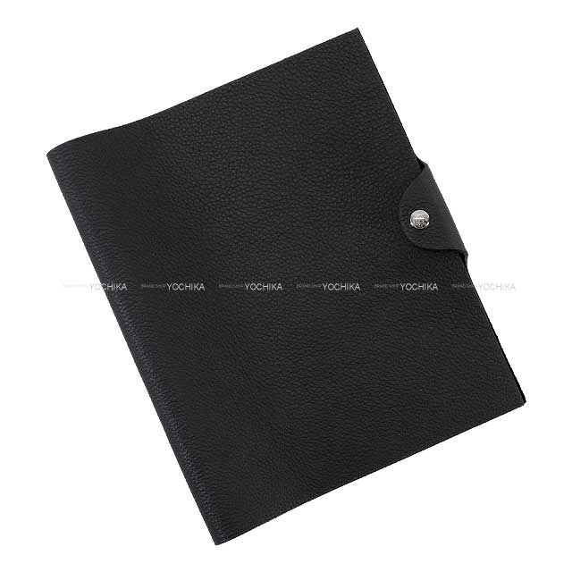 HERMES notebook Notebook Cover Ulysse MM Noir (Black) Veau Togo Silver HW Stamp B[BRAND NEW][Authentic]