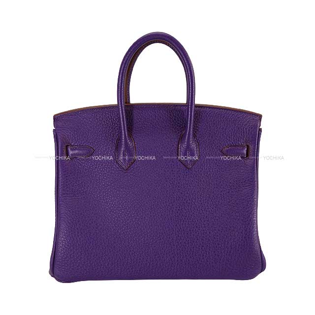 HERMES Handbag Birkin25 Ultraviolet Veau Jonathan Silver HW Stamp □N[ALMOST NEW][Authentic]