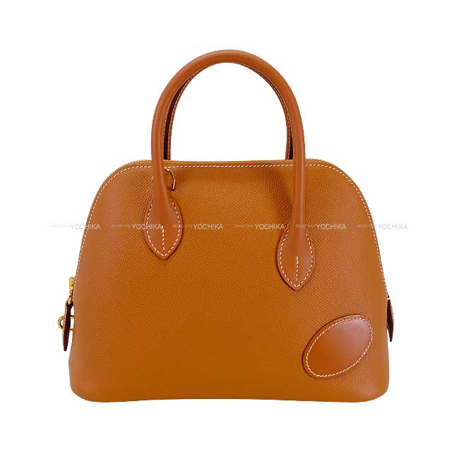 [Pre-loved] HERMES Shoulder bag Bolide1923 25 En Desordre Gold Ever Grain/Evercalf/Vache Liegee Gold HW Stamp U[LIKE NEW][Authentic]