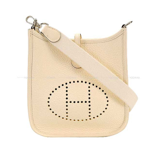 [Pre-loved] HERMES Shoulder bag Evelyne 16 TPM Nata Epsom Souple Silver HW Stamp Z[USED SA][Authentic]