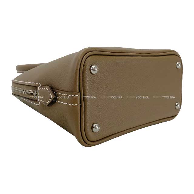 HERMES Shoulder bag Bolide 1923 20 mini Etoupe Veau Tadelakt Silver HW Stamp W[BRAND NEW][Authentic]