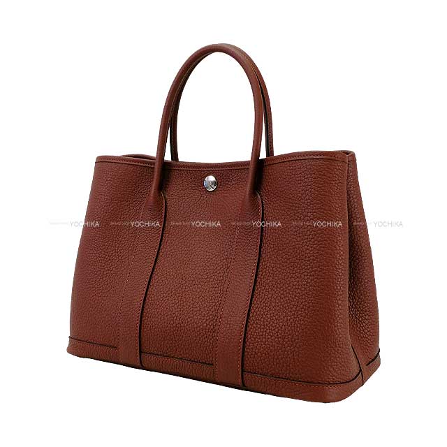 HERMES tote bag Garden Party 30 TPM Rouge H Veau Negonda Silver HW Stamp W[BRAND NEW][Authentic]