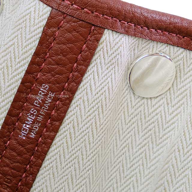 HERMES tote bag Garden Party 30 TPM Rouge H Veau Negonda Silver HW Stamp W[BRAND NEW][Authentic]