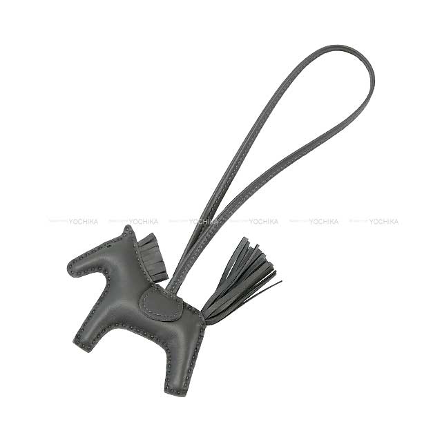 HERMES bag charm Rodeo PM Ardoise Agneau Milo Stamp W[BRAND NEW][Authentic]