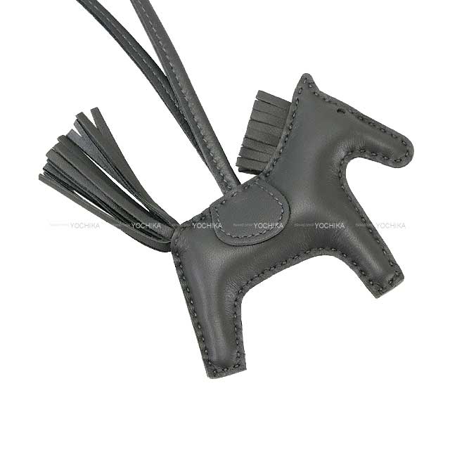 HERMES bag charm Rodeo PM Ardoise Agneau Milo Stamp W[BRAND NEW][Authentic]