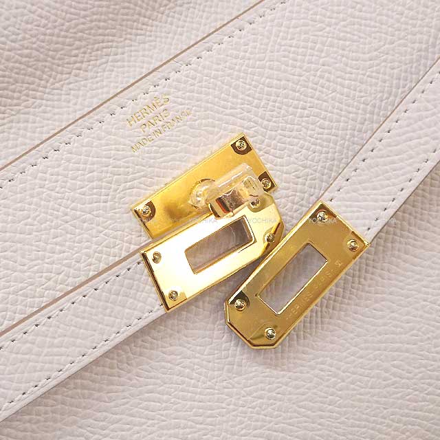 HERMES long wallet Kelly Wallet Long To Go New Gris Perle Veau Epsom Gold HW Stamp B[BRAND NEW][Authentic]