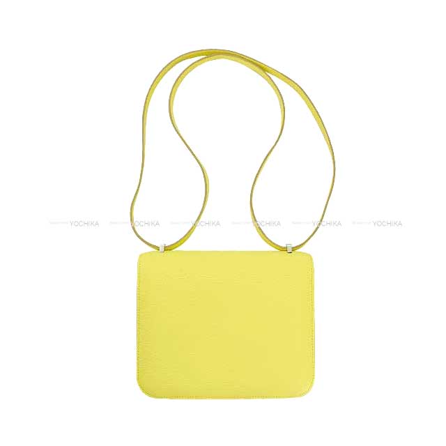 HERMES Shoulder bag Constance 3 18 Miroir Limoncello Buffalo Horn Silver HW Stamp W[BRAND NEW][Authentic]