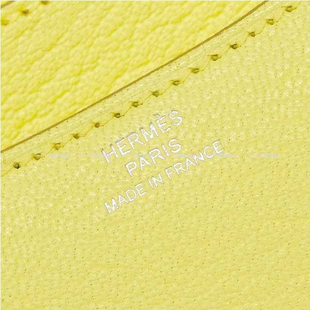HERMES Shoulder bag Constance 3 18 Miroir Limoncello Buffalo Horn Silver HW Stamp W[BRAND NEW][Authentic]