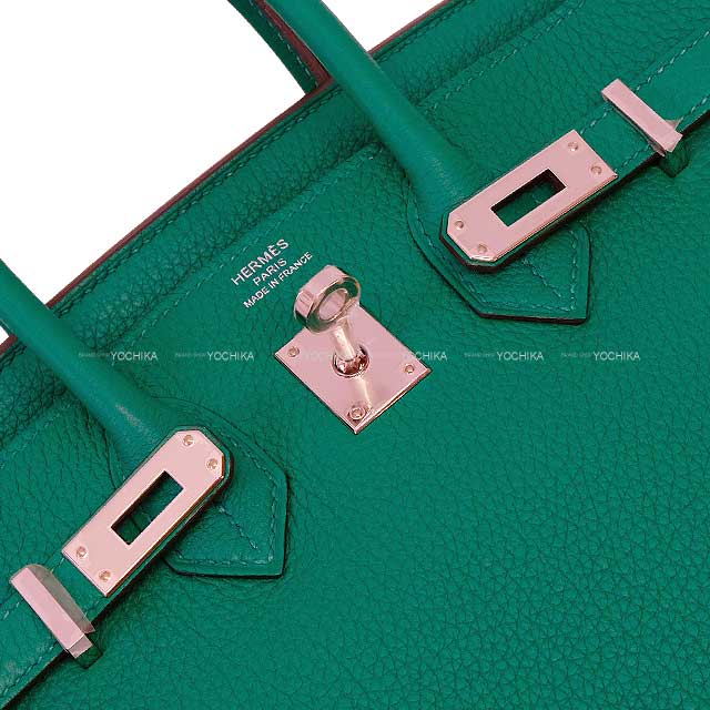 HERMES Handbag Birkin25 Vert Vertigo Veau Togo Silver HW Stamp W[BRAND NEW][Authentic]