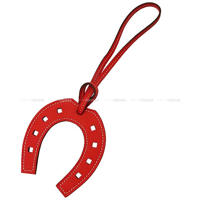 HERMES bag charm Paddock Rouge Tomate Veau Swift[EXCELLENT][Authentic]