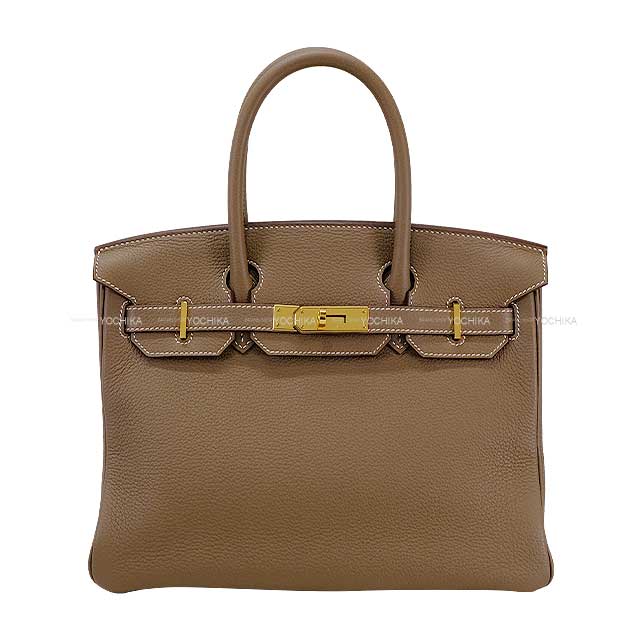 [Pre-loved] HERMES Handbag Birkin30 Etoupe Veau Jonathan Gold HW Stamp Z[LIKE NEW][Authentic]