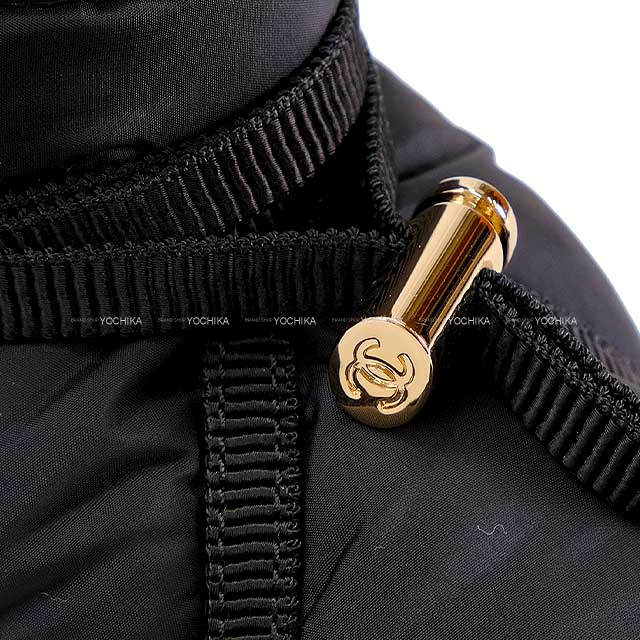 CHANEL boots Shearling Nylon COCO Mark Boa Snow #37 Noir (Black