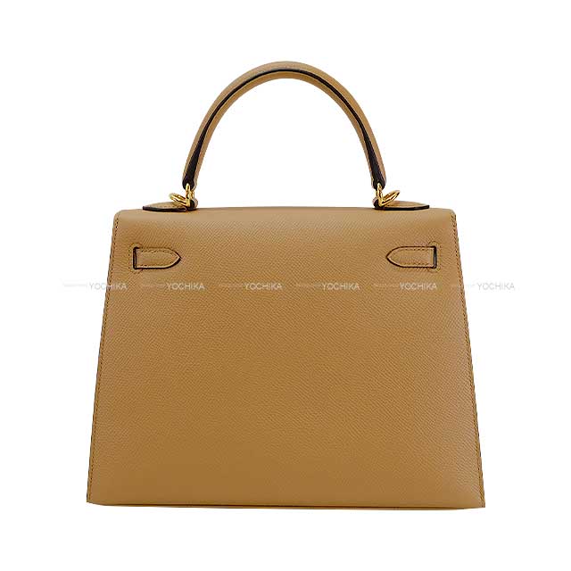 [Pre-loved] HERMES Shoulder bag Kelly25 Sellier Chai Veau Epsom Gold HW Stamp U[LIKE NEW][Authentic]